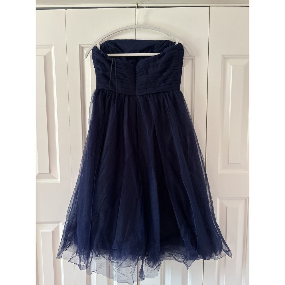 J.Crew Navy Strapless Tulle Formal Dress Size 6 - Picture 5 of 8